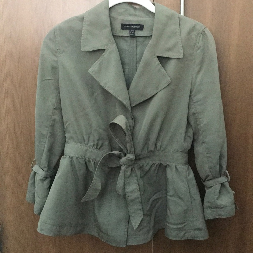 Banana Republic olive green  jacket blouse